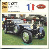 257 Foto Automobilism - BUGATTI ROYALE TYPE 41 - FRANTA - 1927-1933 -pe verso date tehnice in franceza -dim.138X138 mm -starea ce se vede