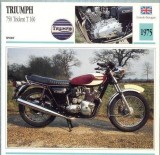 310 Foto Motociclism - TRIUMPH 750 TRIDENT T 160 - MAREA BRITANIE - 1975 -pe verso date tehnice in franceza -dim.138X138 mm -starea ce se vede
