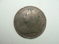 MAREA BRITANIE - REGINA VICTORIA - ONE PENNY 1897 foto