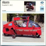 279 Foto Motociclism - PERAVES Ecomobile W - 18 K 5 - ELVETIA - 1989 -pe verso date tehnice in franceza -dim.138X138 mm -starea ce se vede