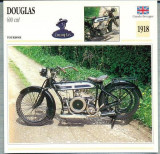 315 Foto Motociclism - DOUGLAS 600 CM3 - MAREA BRITANIE - 1918 -pe verso date tehnice in franceza -dim.138X138 mm -starea ce se vede