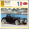 253 Foto Automobilism - BUGATTI 57 ATALANTE - FRANTA - 1935-1939 -pe verso date tehnice in franceza -dim.138X138 mm -starea ce se vede
