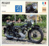 336 Foto Motociclism - PEUGEOT P 105 DT - FRANTA -1933 -pe verso date tehnice in franceza -dim.138X138 mm -starea ce se vede