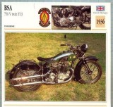 308 Foto Motociclism - BSA 750 V TWIN Y13 - MAREA BRITANIE - 1936 -pe verso date tehnice in franceza -dim.138X138 mm -starea ce se vede