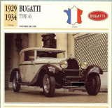 258 Foto Automobilism - BUGATTI TYPE 46 - FRANTA - 1929-1934 -pe verso date tehnice in franceza -dim.138X138 mm -starea ce se vede