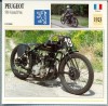 335 Foto Motociclism - PEUGEOT 500 GRAND PRIX - FRANTA -1923 -pe verso date tehnice in franceza -dim.138X138 mm -starea ce se vede