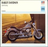 291 Foto Motociclism - HARLEY DAVIDSON 1340 FAT BOY - SUA - 1991 -pe verso date tehnice in franceza -dim.138X138 mm -starea ce se vede