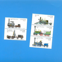 ST-85=SUA 1987 Locomotive Serie de 5 timbre MNH