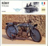 324 Foto Motociclism - BLERIOT 500 BICYLINDRE - FRANTA -1919 -pe verso date tehnice in franceza -dim.138X138 mm -starea ce se vede