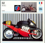 328 Foto Motociclism - ELF 500 ELF 2 - FRANTA -1984 -pe verso date tehnice in franceza -dim.138X138 mm -starea ce se vede