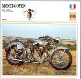 334 Foto Motociclism - MONET-GOYON 500 LS5 LSA - FRANTA -1938 -pe verso date tehnice in franceza -dim.138X138 mm -starea ce se vede