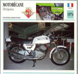 350 Foto Motociclism - MOTOBECANE 500 INJECTION - FRANTA -1974 -pe verso date tehnice in franceza -dim.138X138 mm -starea ce se vede