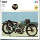 353 Foto Motociclism - TERROT 350 HCP 4 PALIERS - FRANTA -1936 -pe verso date tehnice in franceza -dim.138X138 mm -starea ce se vede