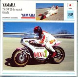 371 Foto Motociclism - YAMAHA 750 OW 31 DES RECORDS COLUCHE - JAPONIA -1985 -pe verso date tehnice in franceza -dim.138X138 mm -starea ce se vede