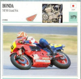 386 Foto Motociclism - HONDA NR 500 GRAND PRIX - JAPONIA -1979 -pe verso date tehnice in franceza -dim.138X138 mm -starea ce se vede