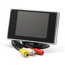 MONITOR AUTO 3.5 Inch / pentru mers inapoi / asistenta parcare pentru camera de pus in bara foto