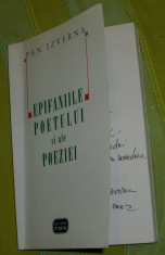 PAN IZVERNA - EPIFANIILE POETULUI SI ALE POEZIEI (VITRUVIU, 2000) [dedicatie / autograf] foto