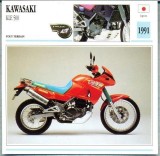 359 Foto Motociclism - KAWASAKI KLE 500 - JAPONIA -1991 -pe verso date tehnice in franceza -dim.138X138 mm -starea ce se vede
