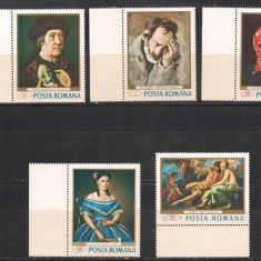 No(02)timbre-Romania 1968-L.P.668-REPRODUCERI DE ARTA I-serie deparaiata