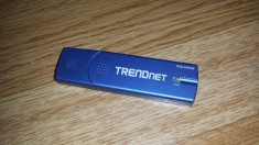 Adaptor USB Wireless TRENDNET TEW-444UB / 11g Wireless USB 2.0 Adapter / Placa de retea Wierless pe USB pentru Calculator foto