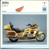 385 Foto Motociclism - HONDA GL 1500 / 6 - JAPONIA -1991 -pe verso date tehnice in franceza -dim.138X138 mm -starea ce se vede