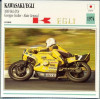 363 Foto Motociclism - KAWASAKI/EGLI 1000 BOL d'OR - JAPONIA -1974 -pe verso date tehnice in franceza -dim.138X138 mm -starea ce se vede