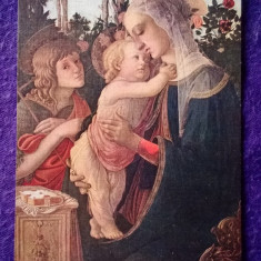 Arta-Religie-La Vierg, l'Enfant Jesus el St-Jean-Margini aurite - Deosebita
