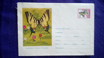 Plic, intreg postal - Motiv Fauna - Fluturele Coada Rindunicii - Necirculat foto