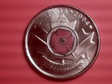 CANADA 25 CENTS 2004 REMEMBER SOUVENIR UNC. RAR. lichidare colectie, America Centrala si de Sud, Nichel