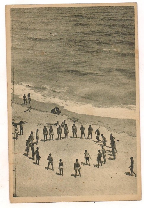 carte postala(ilustrata)- EFORIE -pe plaja
