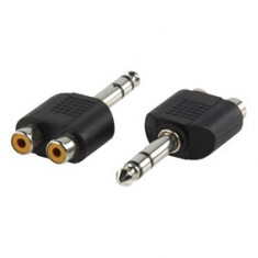 ADAPTOR JACK STEREO 6,3 TATA LA 2 RCA MAMA