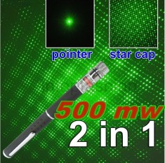 LASER POINTER VERDE 532 nm 500 mW GREEN LASER POINTER 2 IN 1 foto