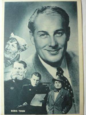 BORIS TENIN - ACTOR SOVIETIC - CARTE POSTALA FORMAT MARE foto