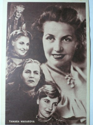 TAMARA MAKAROVA - ARTISTA SOVIETICA - CARTE POSTALA FORMAT MARE foto