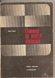 (C2840) ELEMENTE DE ANALIZA SINTACTICA DE SORIN STATI, EDP, BUCURESTI, 1972
