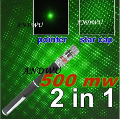 LASER VERDE 500mW POINTER VERDE 532 nm 500 mW GREEN LASER POINTER 2 in 1 foto