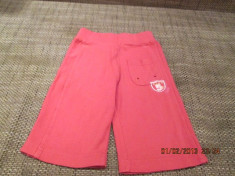 pantaloni 3/4 12 luni 80 cm fete roz foto