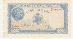 ROMANIA 5.000 LEI / 1944 . XF foto