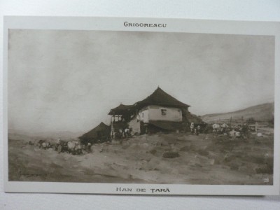 14 - GRIGORESCU - HAN LA TARA - REPRODUCERE DE ARTA - SEPIA - PERIOADA INTERBELICA foto