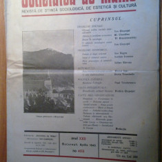 societatea de maine aprilie 1945-revista de stiinta sociologica