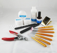 Set gel UV si ustensile pentru manichiura UV, Kit unghii false cu geluri UV , Kit geluri foto