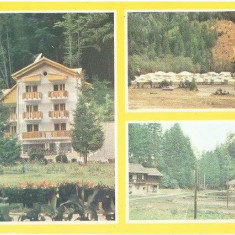 CP192-74 Slanic Moldova: Vila Romtelecom; Camping; Pastravaria -carte postala circulata 1995