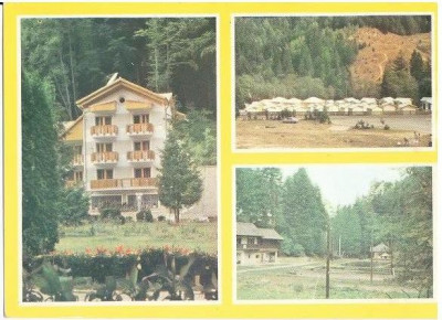 CP192-74 Slanic Moldova: Vila Romtelecom; Camping; Pastravaria -carte postala circulata 1995 foto