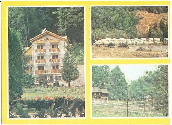 CP192-74 Slanic Moldova: Vila Romtelecom; Camping; Pastravaria -carte postala circulata 1995