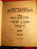 Ing. V.Bianu -Curs de Masuri Electrice -Prima Ed. 1920 -Manuscris