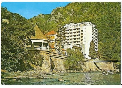 CP192-58 Baile Herculane. Hotel ,,Hercules&amp;quot; -carte postala circulata 1985 foto
