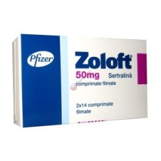 Vand Zoloft 50mg x 30 comprimate filmate Pfizer (o cutie + 2cp) foto