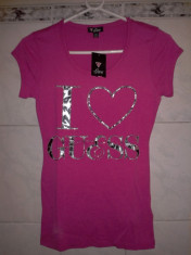 Tricou Guess AUTENTIC, adus din SUA, dama, roz foto