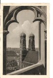 CPI (B1804) MUNCHEN, GERMANIA, BLICK VOM RATHAUS ZUR FRAUENKIRCHE, NECIRCULATA, DIMENSIUNI:7x9cm, (15)