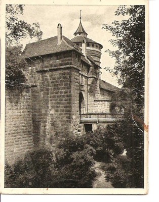CPI (B1784) NURENBERG, GERMANIA, STADTMAUERPARTIE AM FRAUENTOR, NECIRCULATA, DIMENSIUNI:7x9cm, (7) foto